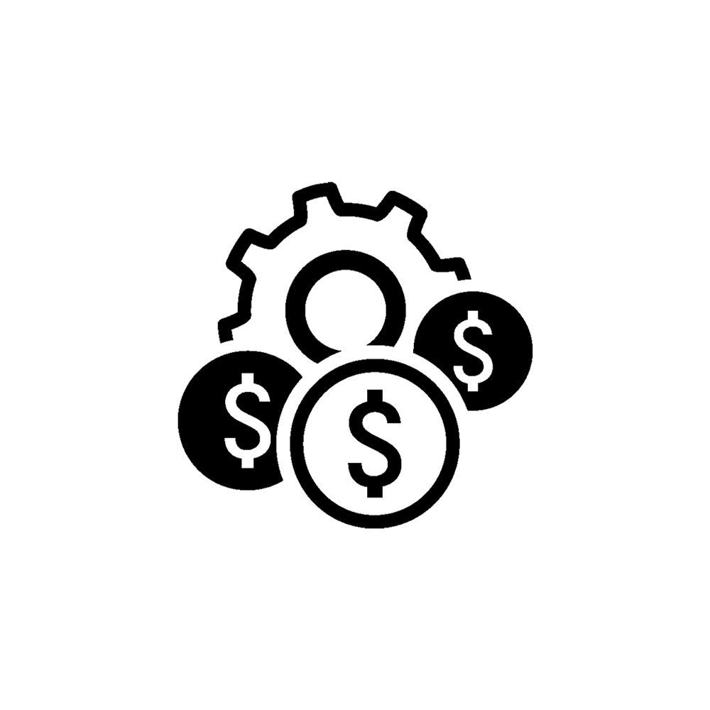 Icon displays a gear and coins.